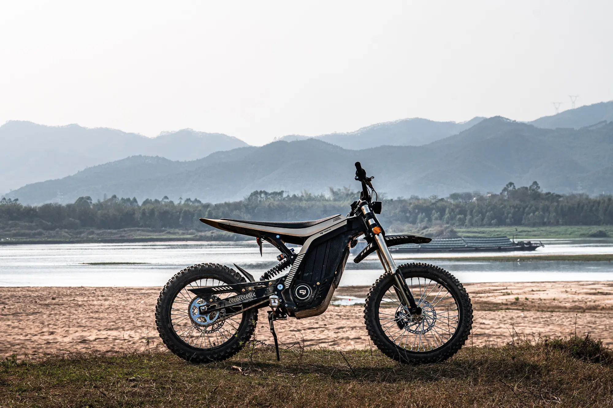 Australian Electric Motor Co electric dirt bike on Australian outback singletrack